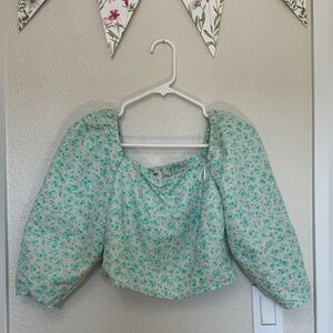 Levi's Green Boxy Crop Blouse (never worn)